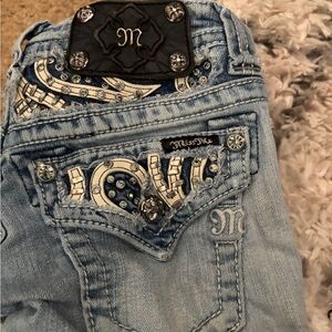 Miss Me Light Blue Embellished Women's Jeans